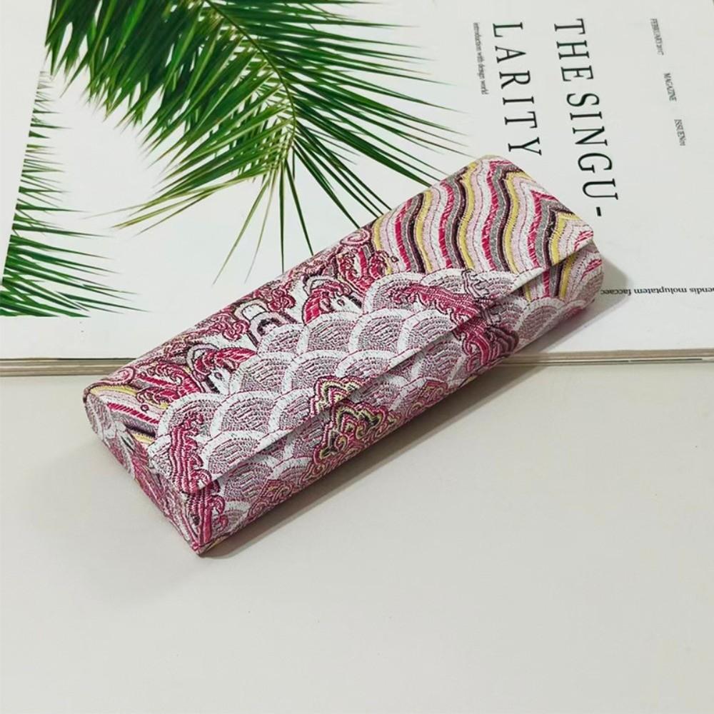 Magnetic Glasses Case Chinese Style Anti-pressure Eyewear Storage Box Lightweight Hard Shell Myopia Glasses Case