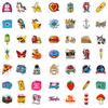 100 New Products, Small Size Egg Tarts, Small Fresh Stickers, Animal Food Text Stickers, DIY Water Cup, Mobile Phone Case Stickers