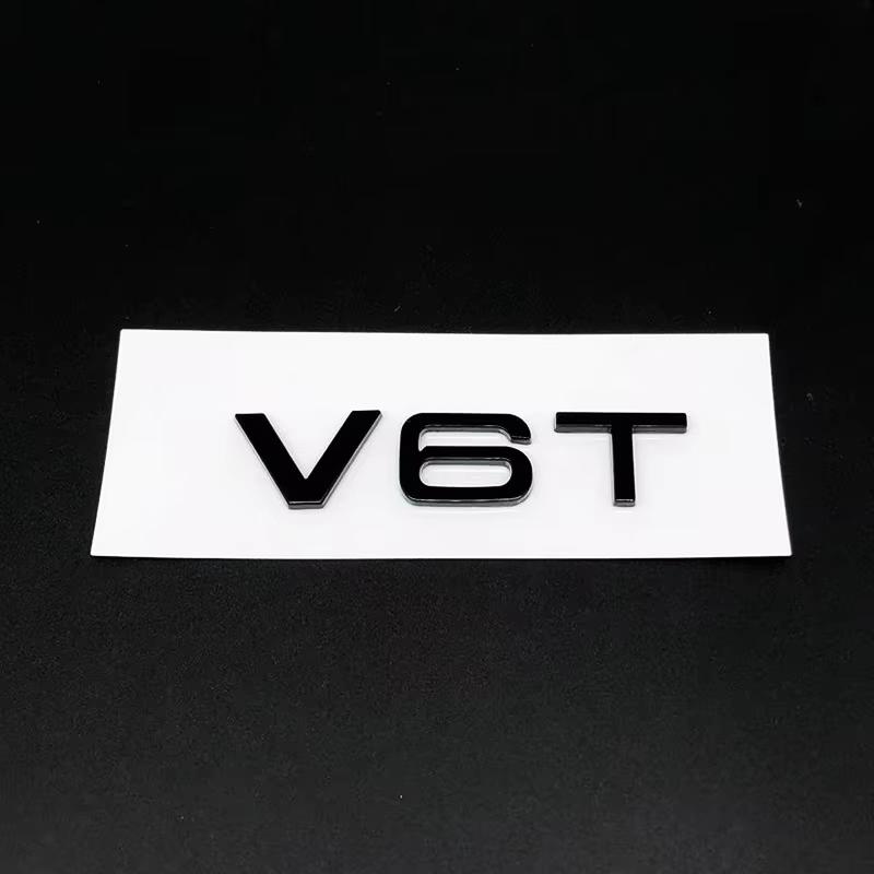 2026 3D ABS Car Styling V6T V8T V6 V8 T Fender Side Body Emblem Tail Trunk Fender Badge Sticker For 4UYUE A4 A3 A5 A6 A1 Q3 Q5 Q7