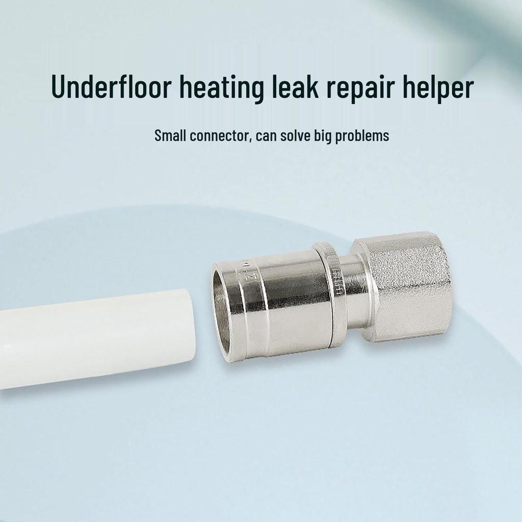 Aluminum-Plastic Pipe Push-Fit Direct Connector for Floor Heating, Compatible with National Standard 1620 and European Standard 25.