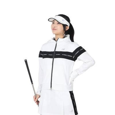 Golf Long Sleeve Full Zip Sweatshirt Shape 1 [New Balance] Women's (Lightweight, Retention, Stretch) / 012-4162501 030_White [M]