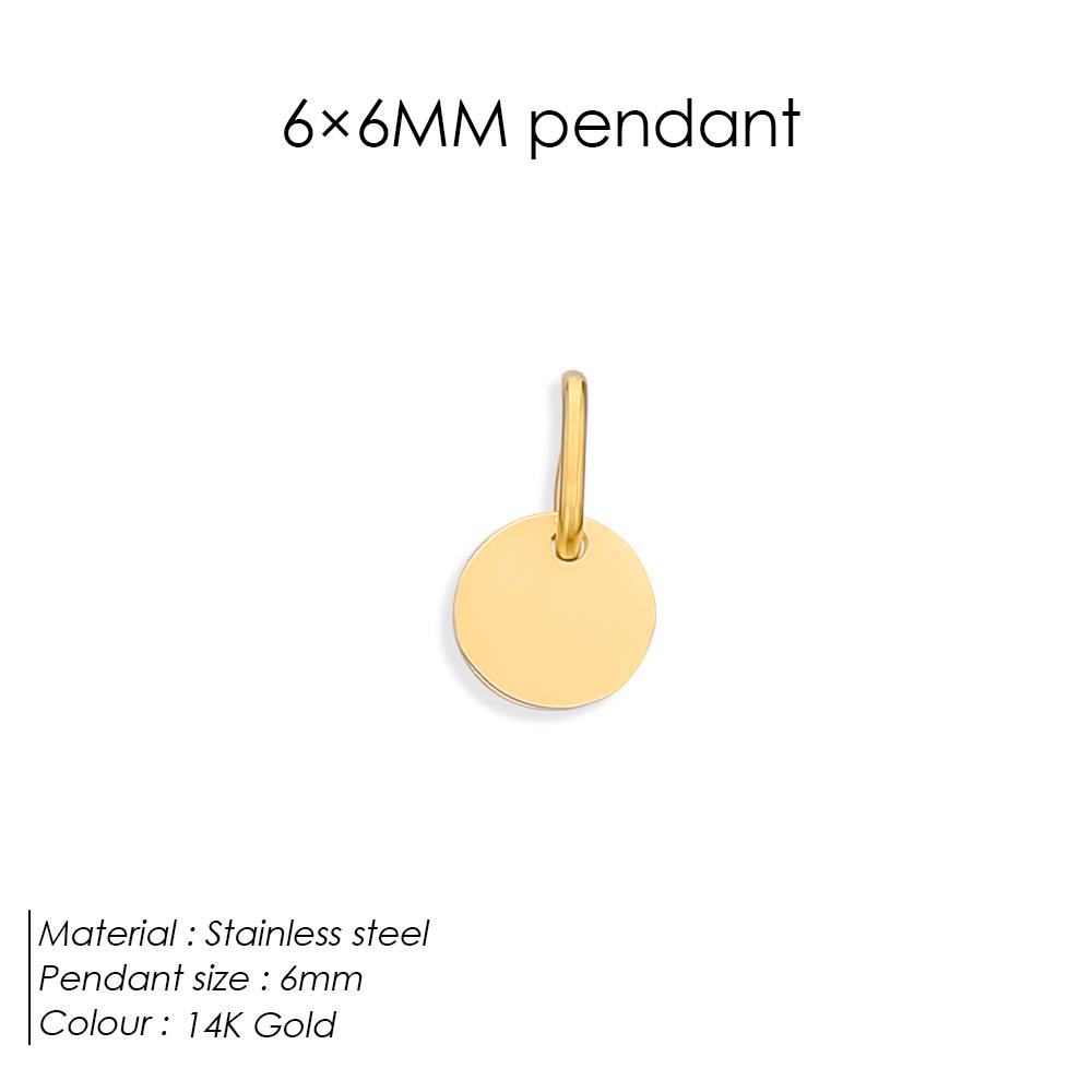 EManco Minimalist Geometric Round Pendant Homemade Bracelet and Necklace Making Accessories