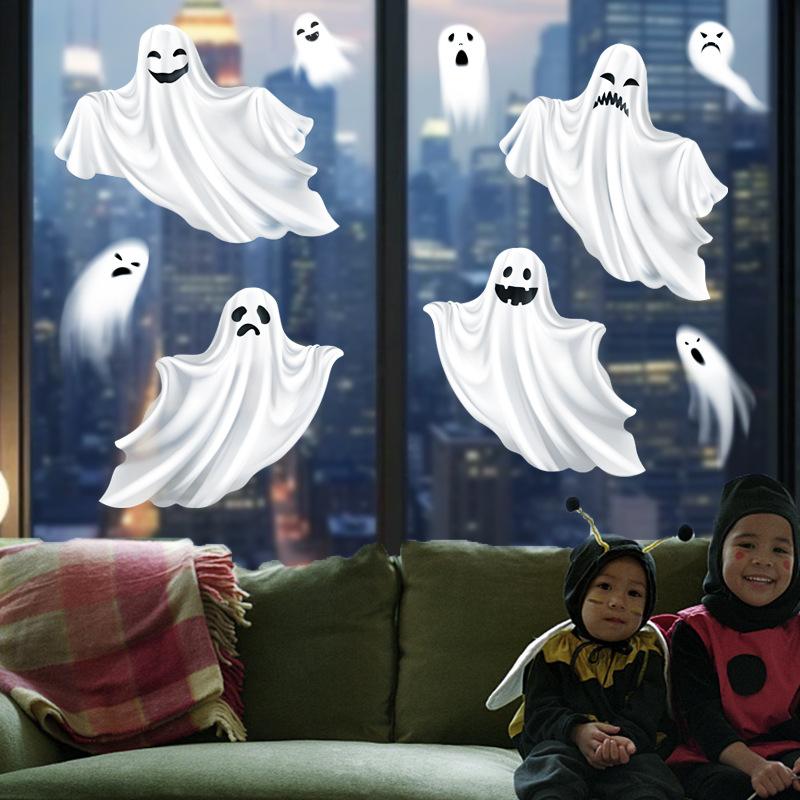Halloween, White Ghost, Horror, Halloween Party Decoration, Haunted House Escape Room, Escape Scene Decoration, Wall Stickers