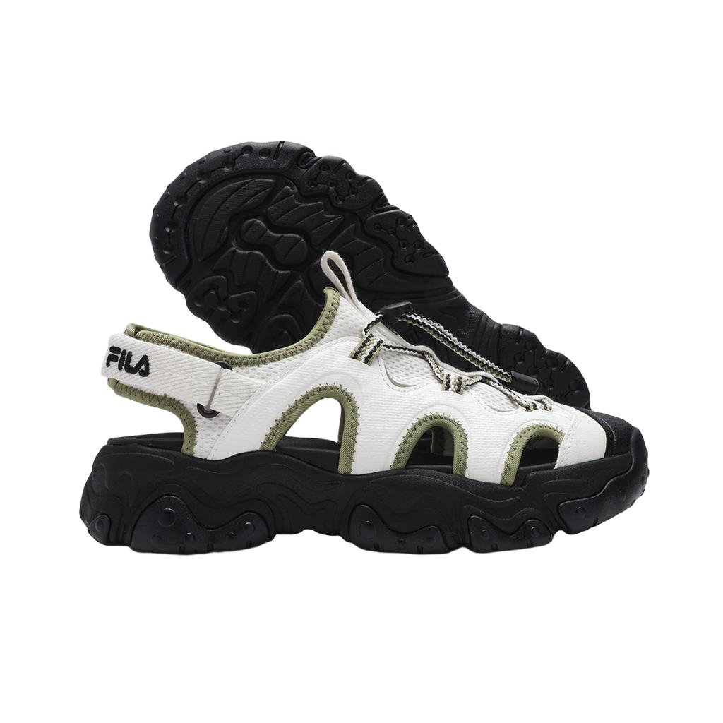 FILA Fluid 5 Sandal Cat Paw Retro Versatile Fashion Breathable Non-Slip Durable Beach Sandals Women sandals Moss-Green F12W422402FSM