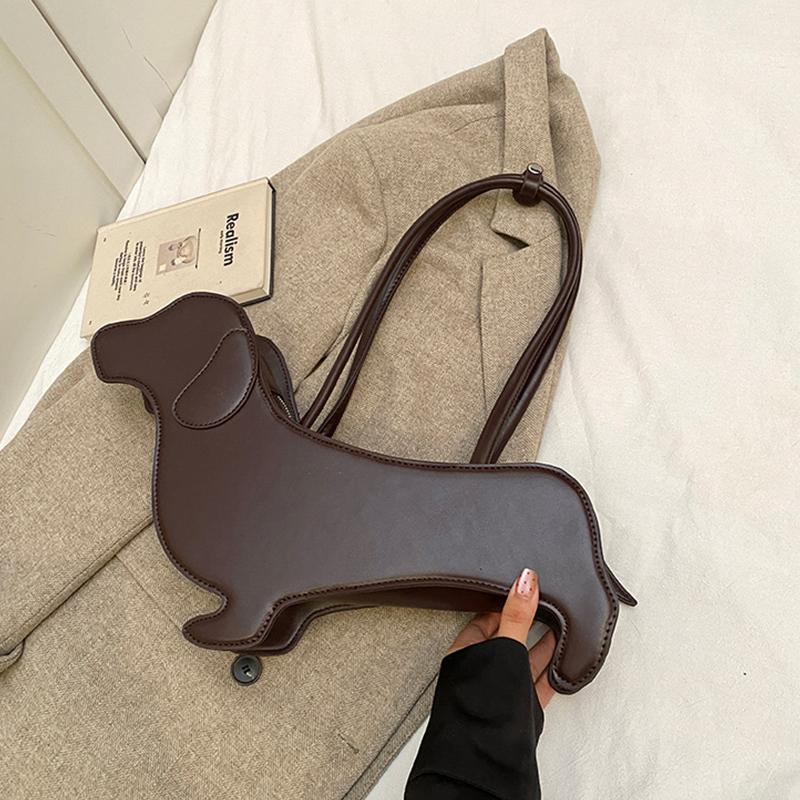 Funny Sausage Dog Handbag Women Bags Solid Color Pu Leather Shoulder Bag Totes Lady Cute Creative Japanese Style Kawaii Bag