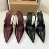 Fashion 2025 Luxury High Heels Women Sandals Designer Pointed Toe Sexy Summer Party Wedding Dress Stilettos Concise Office Lady Shoes