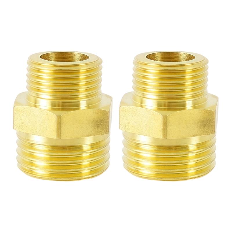 Strong Double Male Threaded Brass Fitting Universal Pipe Connector Univsersal Pipe Adapter for Home & Industrial Use