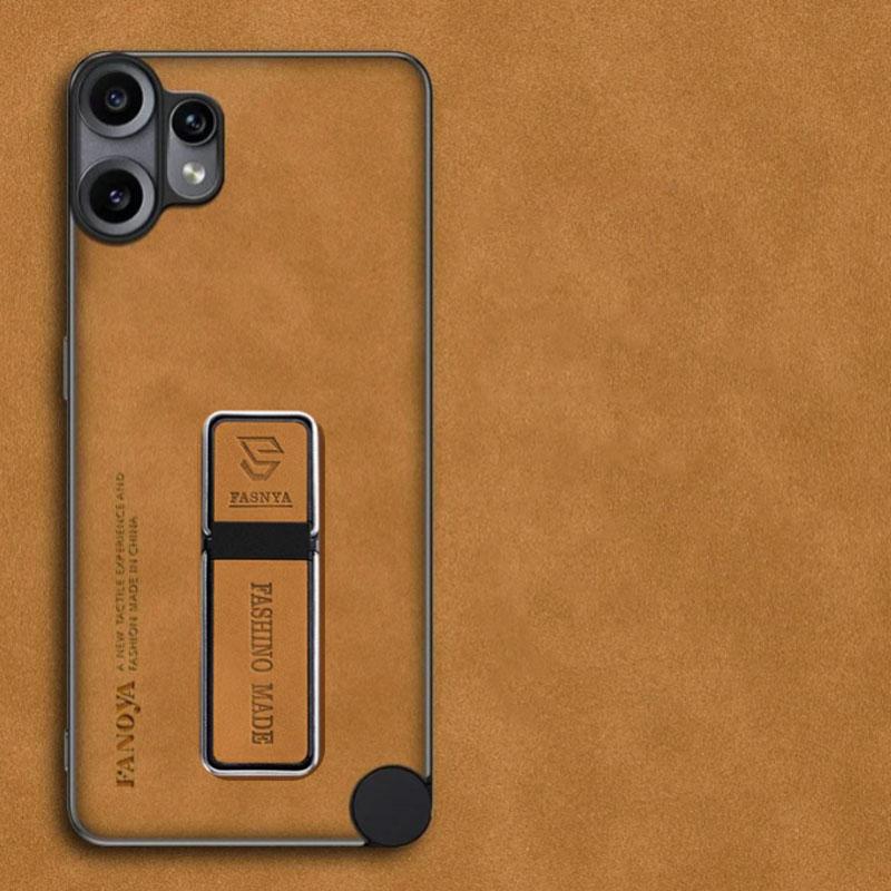 Sheepskin Leather Case for Nothing CMF Phone 2 Pro Case for CMF Phone2pro Luxury Matte Silicone Bumper Stand Holder Back Cover