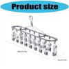 Garment Hanger With Windproof Clip Stainless Steel Sock Dryer For Home Camping Accessory