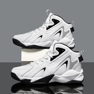 Men's Sports Shoes Autumn New Leather Basketball Shoes Men's Extra Large Size Running Men's Shoes