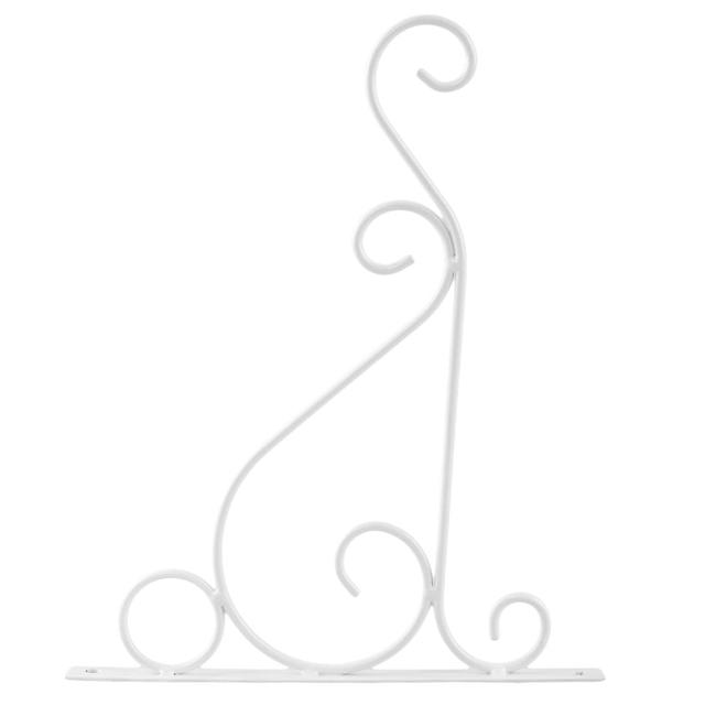 

Держатель из кованого железа, вешалки, подвесная подставка для растений, цветок, классический романтический сад, украшение для ванной комнаты S белый