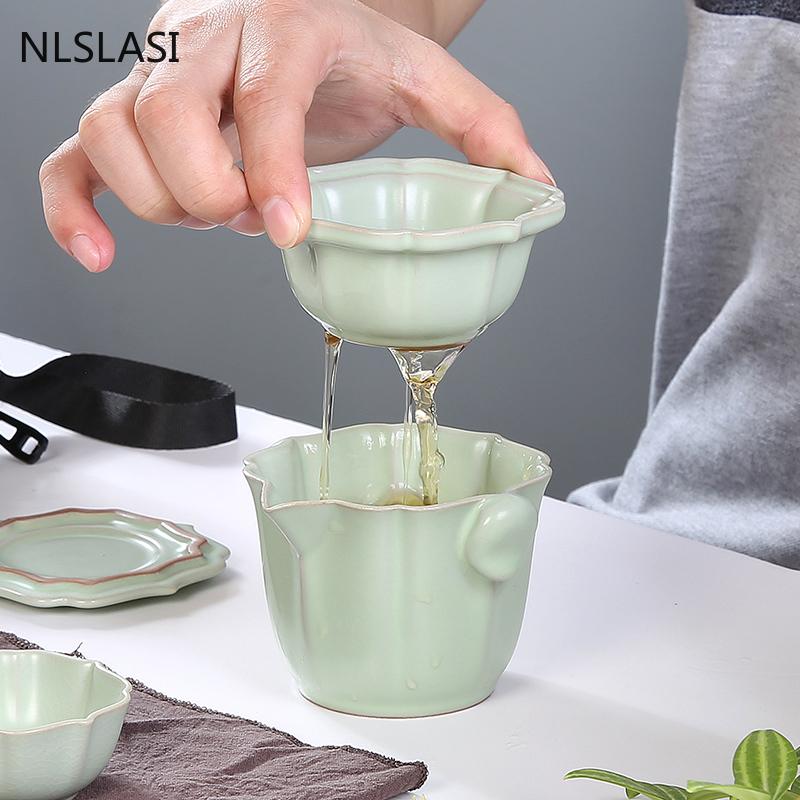 tea sets  teaware  ceramic bowls handmade Travel drinkware Portable cup set  teapot set