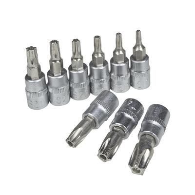 9db/szett 5 ágú csillag Torx csavarhúzó bit hajtófej Pentalobe TS10 TS15 TS20 TS25 TS27 TS30 TS40 TS45 TS50 szerszámok