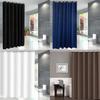 Soft Microfiber Fabric Shower Liner Waterproof Shower Curtain For Guest Rooms And Apartments