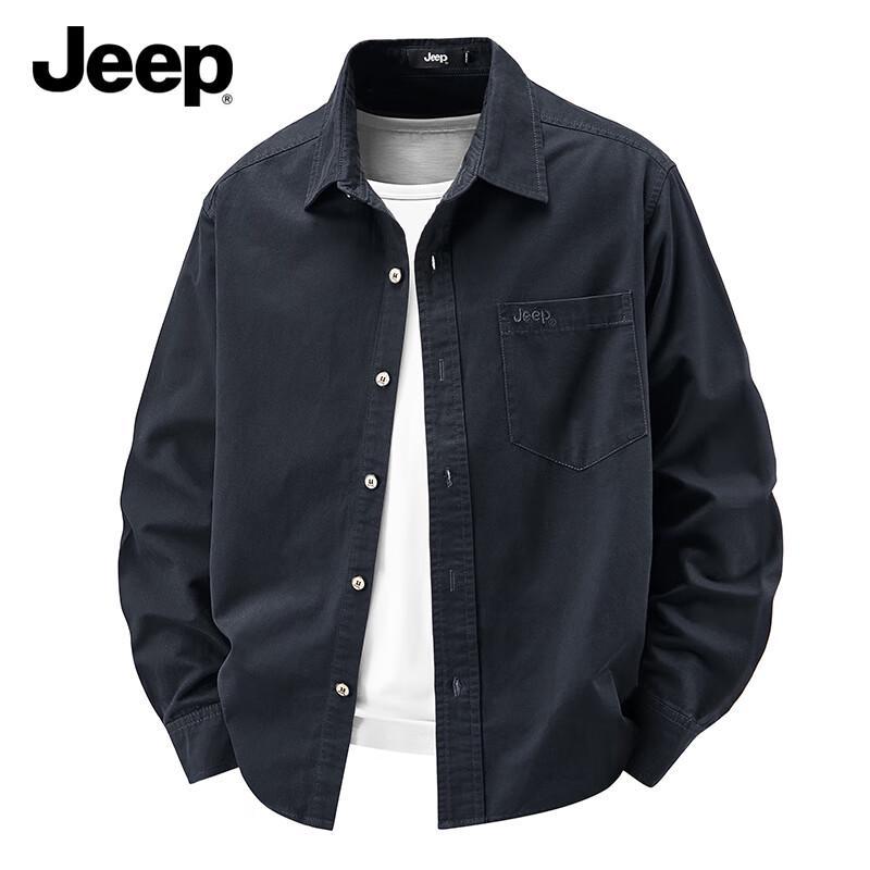 JEEP Men s Long Sleeve Cotton Workwear Shirt L