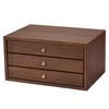 Walnut Multi-Layer Wooden Jewelry Box - Dustproof Organizer for Earrings, Rings, and Necklaces
