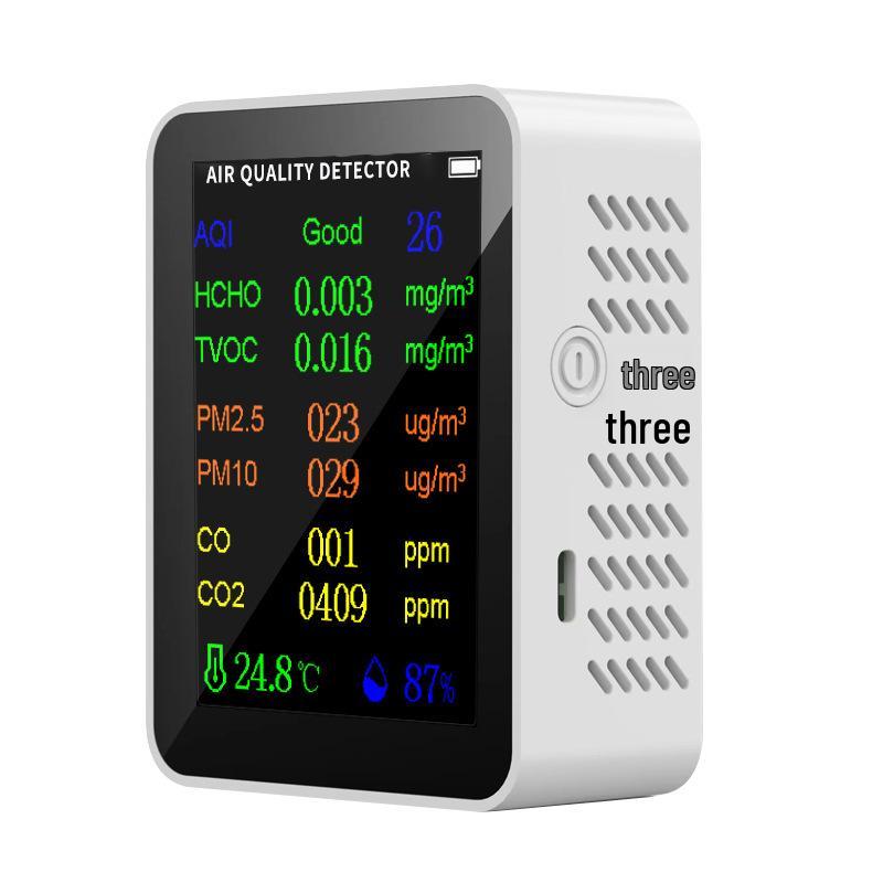 Carbon Dioxide Detector: CO2, PM2.5, PM1.0, Formaldehyde, TVOC, Temperature & Humidity Monitor