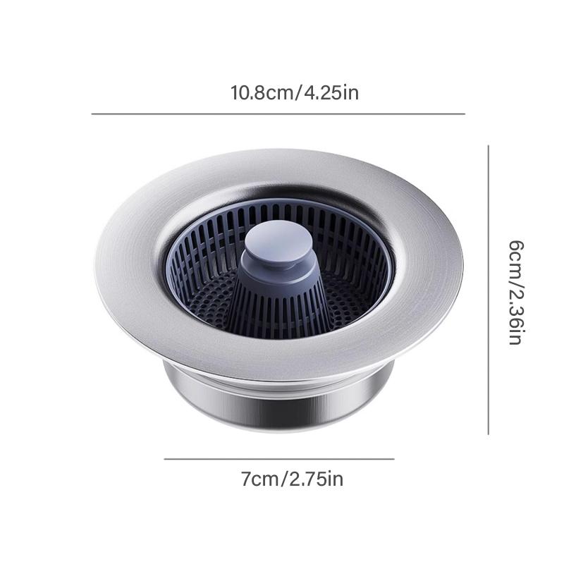 

Фильтр для слива кухонной раковины и заглушка, изготовлены из нержавеющей стали 304 1