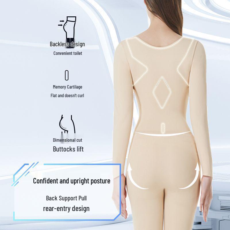 Winter Long-Sleeve Warm Slimming Full Body Shaper Bodysuit