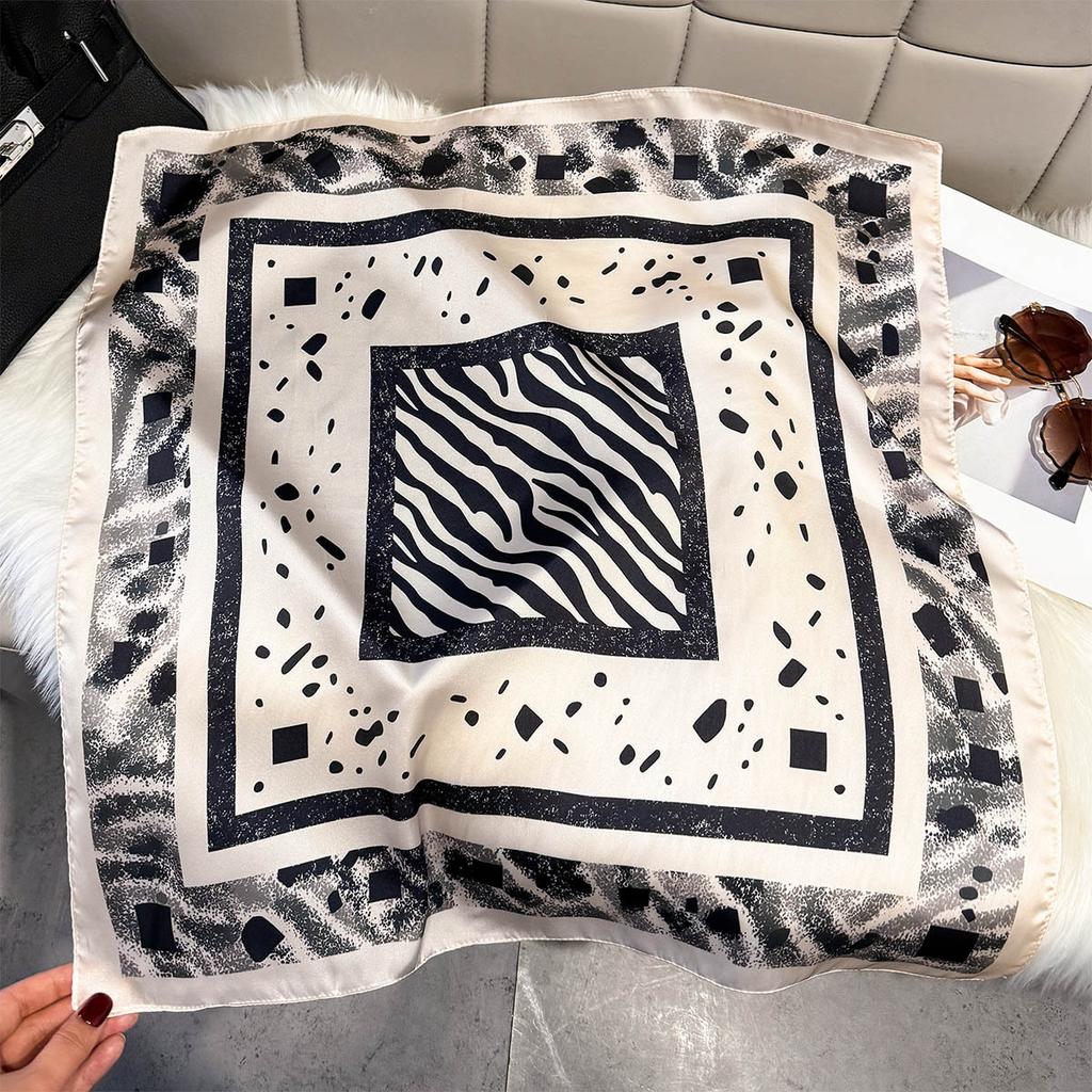 Silk scarf femininity small square scarf decoration 71 professional small square scarf silk scarf summer thin versatile scarf French headband