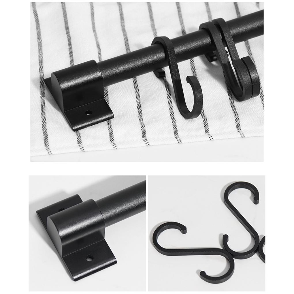 7pcs/set Heavy-Duty Kitchen Shelf Organizer For Maximized Storage Space Rack Wall Mounted Hook Rack