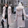 Winter New Women's Loose-knee Plus Velvet Mid-length Cotton-padded Jacket Fashion Hooded Jacket