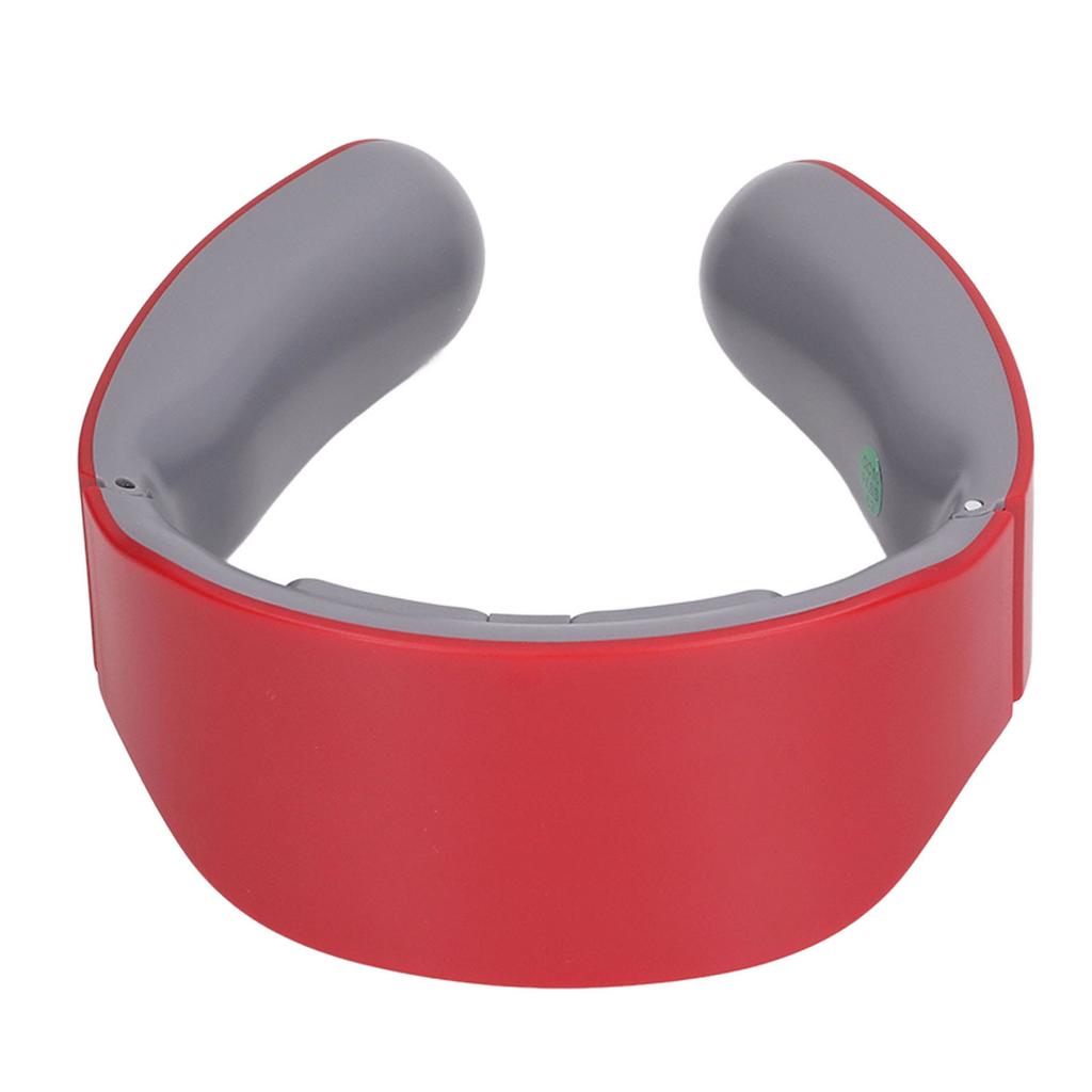 Electric Pulse Neck Massager with Heat 6 Modes 9 Levels 4 Pads Cordless Cervical Spine Massager Red
