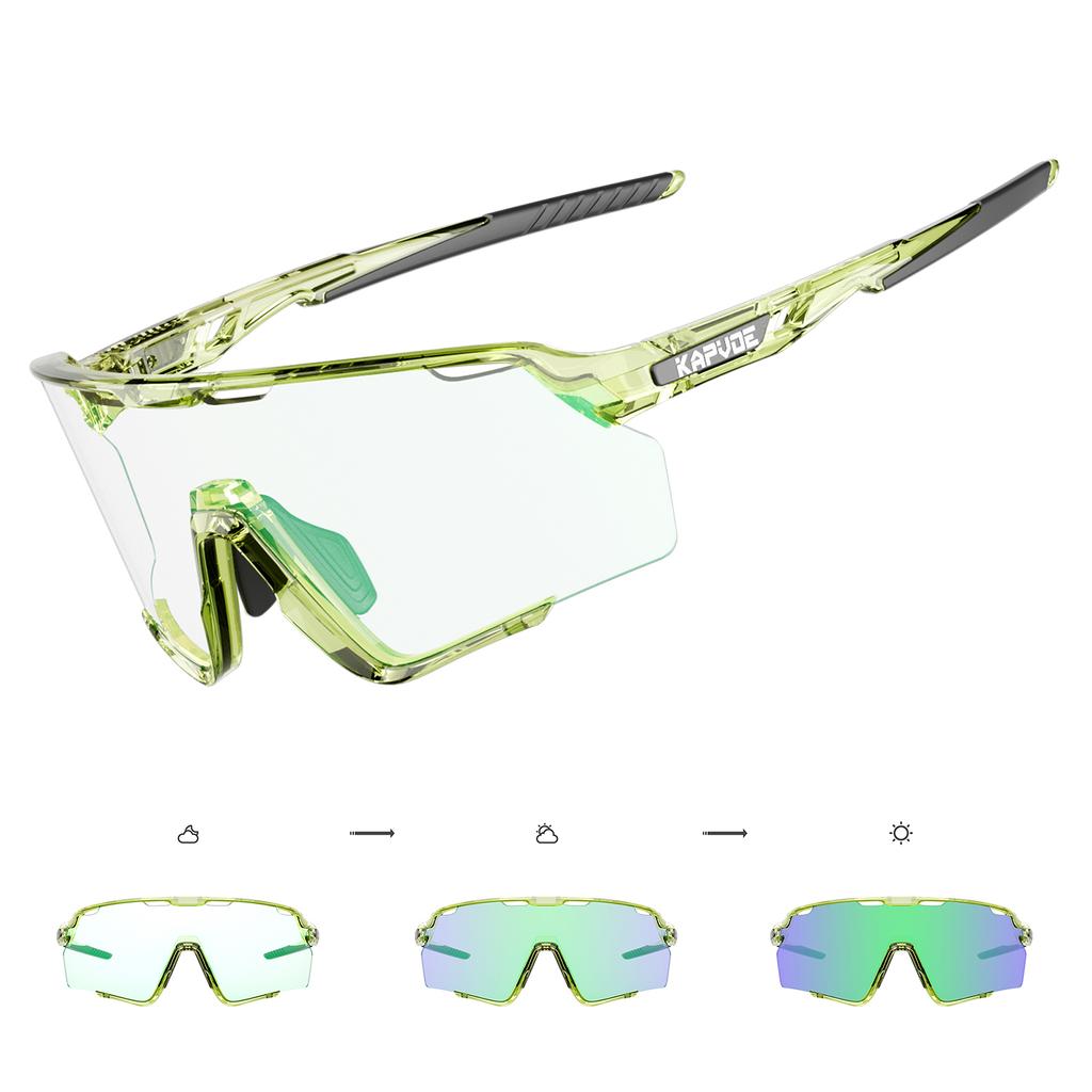 Kapvoe Photochromic Hiking Eyewear Cycling Glasses Sunglasses for Men Silver Lens Multi Color Women Bike Outdoor Riding Running