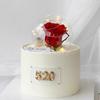Valentine's Day Crystal Glass Ball Cake Toppers - Transparent Ornaments for Baking & Decoration