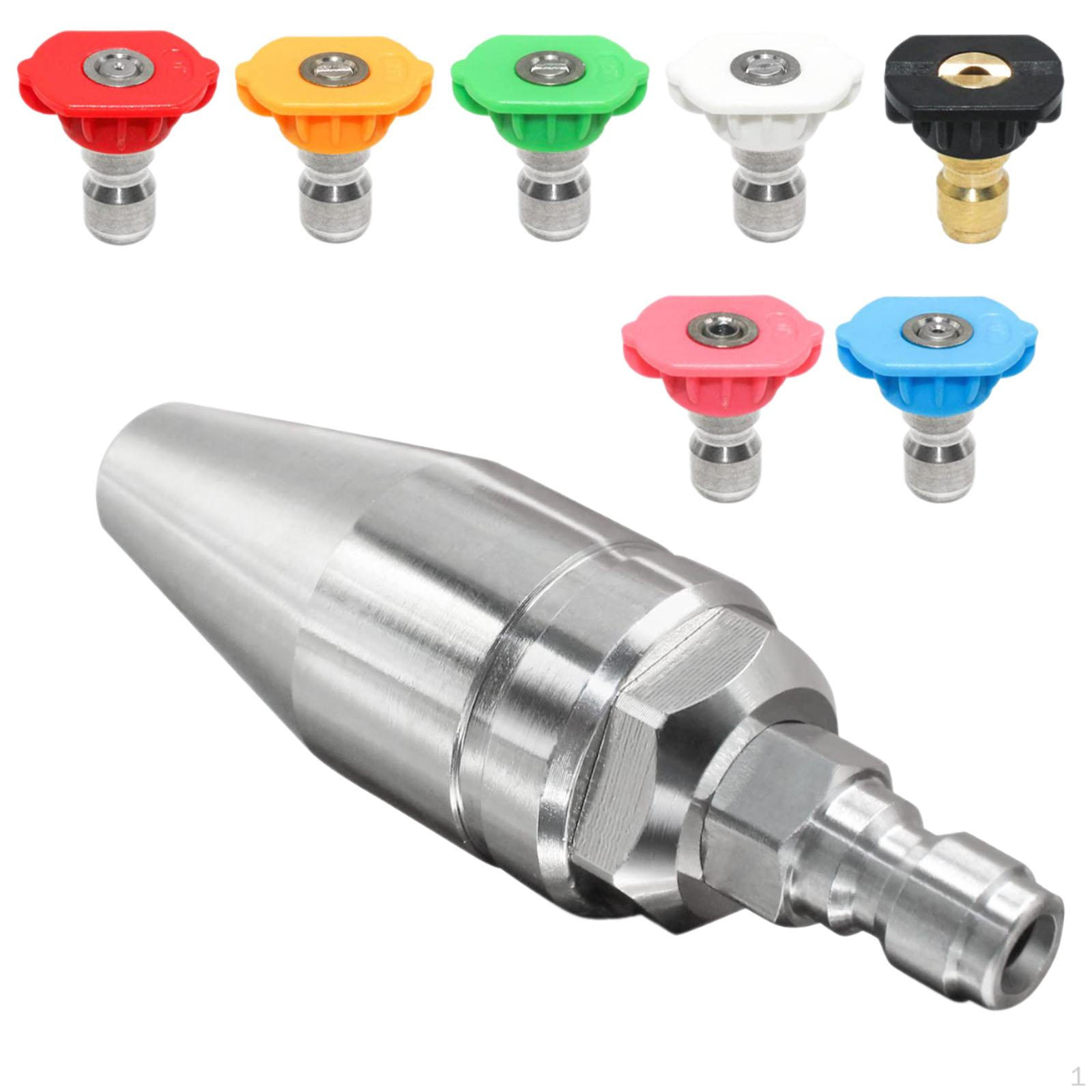 

Турбофорсунка с вращающимся распылителем для мойки высокого давления 4000 фунтов на квадратный дюйм, многофункциональная, с 7 наконечниками