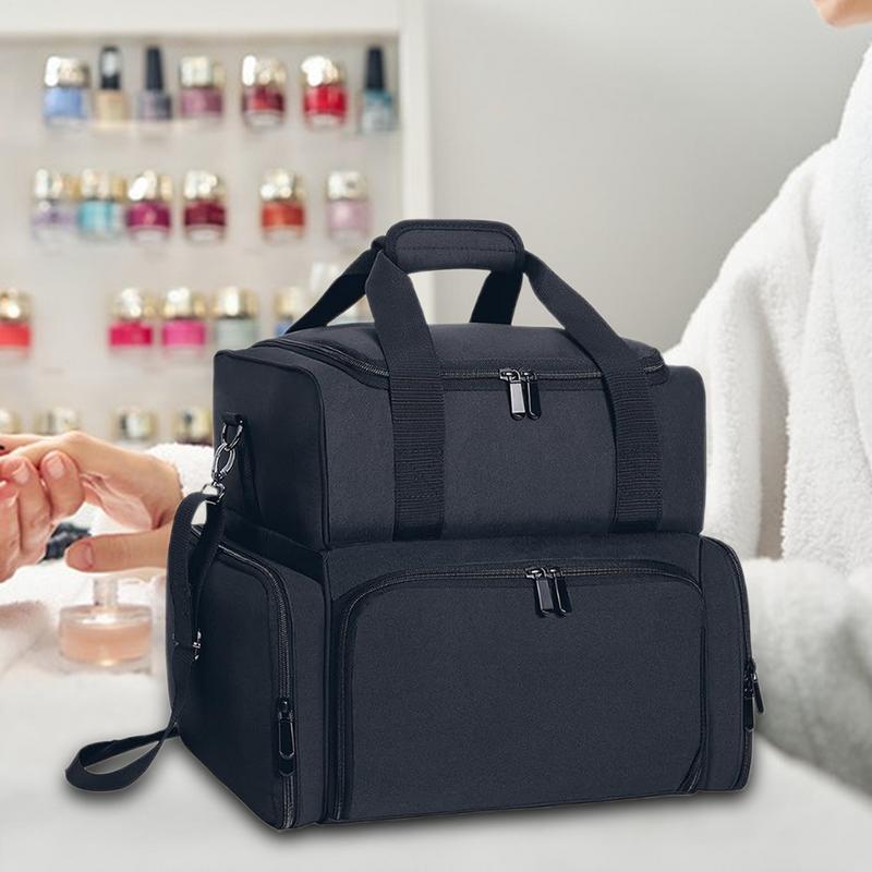 70 Bottles Nail Polish Organizer Bag fabric cloth Cosmetic Handbag Organizer Storage Case Travel Carrying for Nail Stuff & Tools