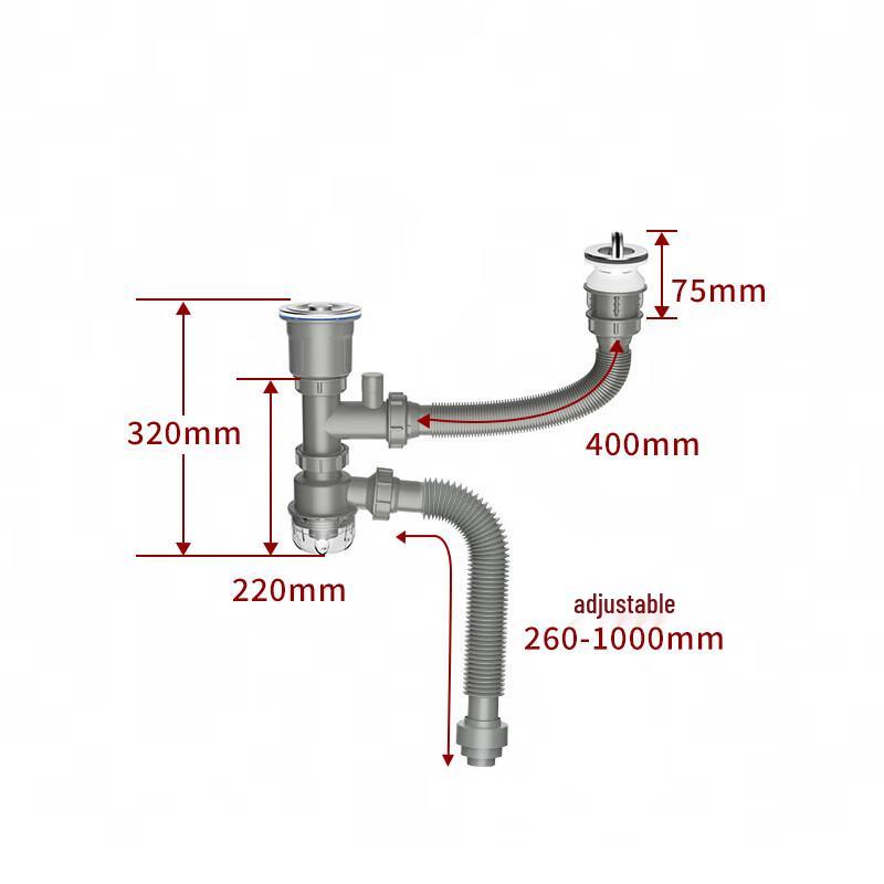 SIOYIE Double Basin Stainless Steel Laundry Cabinet Drainer