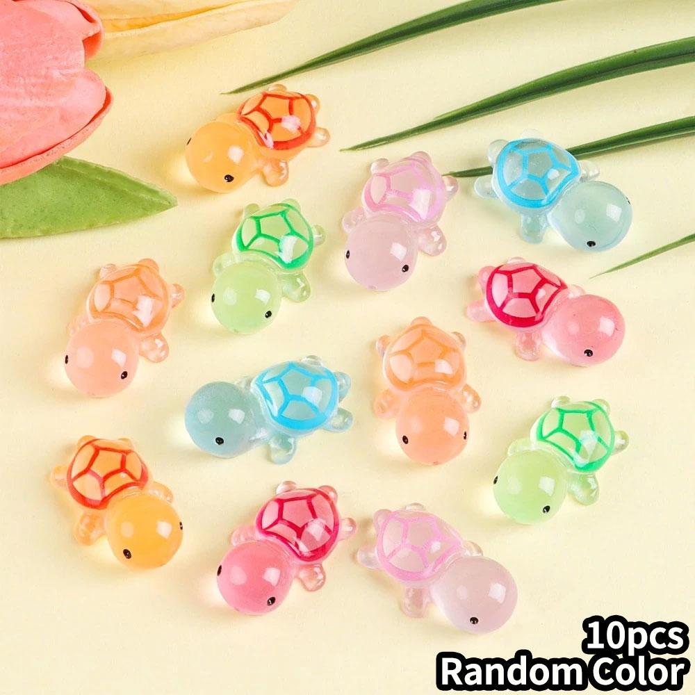 

10/20/30 шт. Фигурки морских черепах, светящиеся в темноте фигурки черепах для рукоделия, декора сада, украшения дома и вечеринки 10pcs