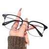 Half-Frame Myopia Glasses Frame Men'S Anti-Blue Light Flat-Light Mirror Can Be Matched With High-Quality And Elegant Mh9083