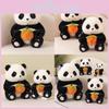 Panda Cute Chengdu Plush Toy Soft Short Fur Stuffed Animal For Children Play