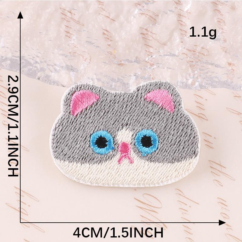 Original embroidery sticker embroidery label clothing accessories cute cartoon animal avatar badge handmade DIY patch cloth sticker