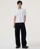 NOISE Shoulder Low-Cut Crop Short Sleeve Tee - White