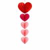 5 Pcs Set Red Pink Colors Honeycomb Party Decorations Hanging Paper Pom-Poms  Birthday Party Decor