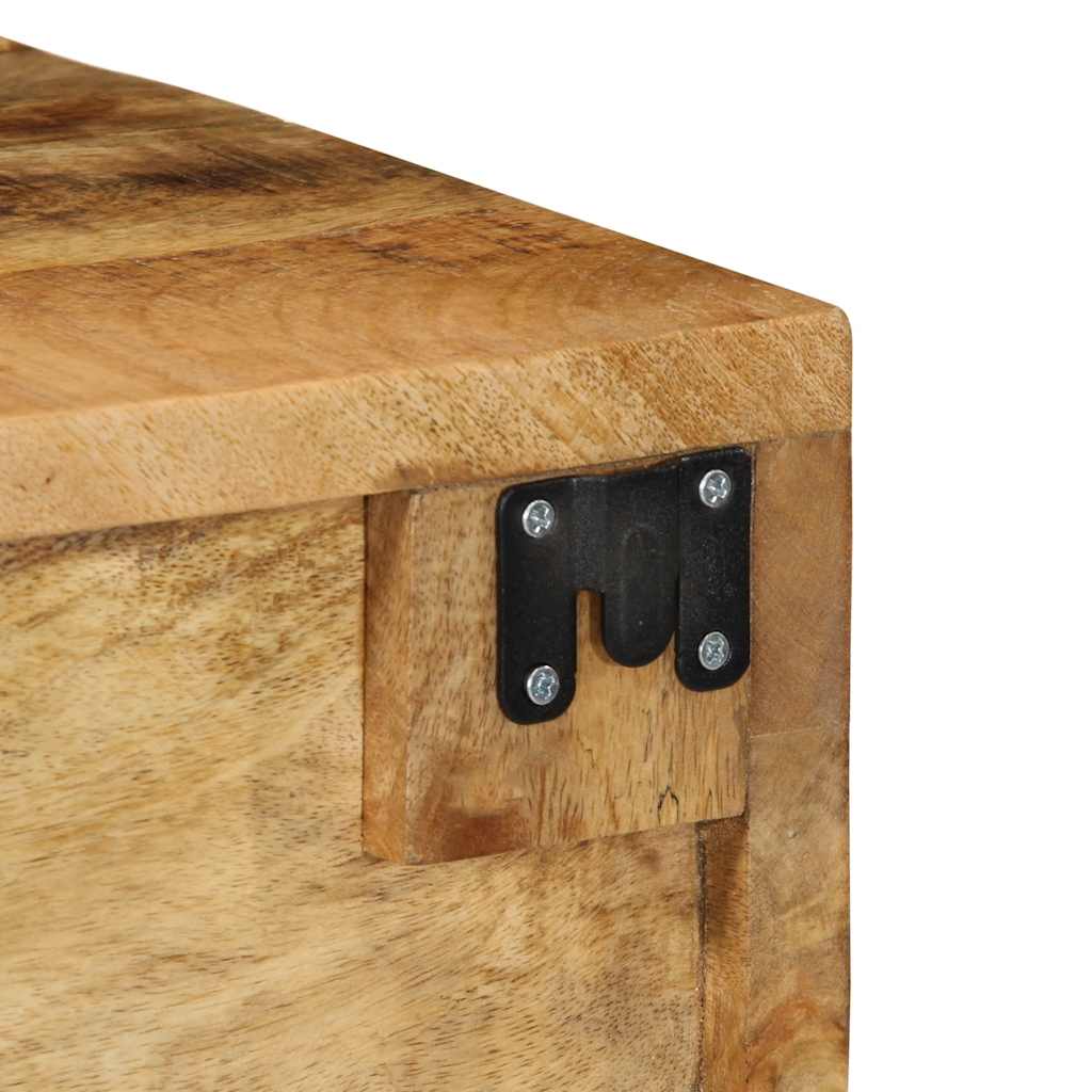 Wall Mounted TV Cabinets 2 Pcs Rough Mango Wood