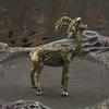 Solid Brass Goat Small Ornament Antique Copper Zodiac Animal Sheep Miniature Figurines Home Decoration Accessories Desktop Decor