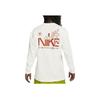 Nike Sportswear Letter Print Ribbed Crew Neck Long Sleeve T-Shirt Men Tops White FJ1087-133