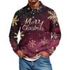 Men's Casual Style Solid Color Loose  Shirt Long-sleeved Top