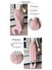 Women's 2025 Pink Wool High-Waist A-Line Midi Skirt for Autumn and Winter