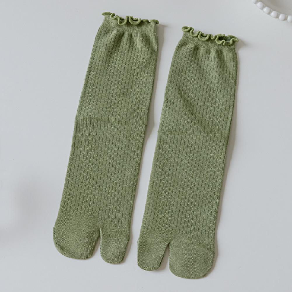 Comfortable Split Toe Socks Solid Color Two-Toed Socks Japanese Harajuku Tabi Sox  Summer