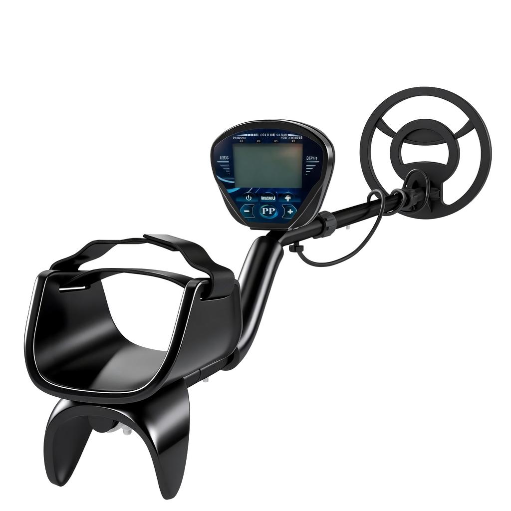 Metal Detector, IP68 Waterproof Coil, LCD, 3 Modes, Shovel