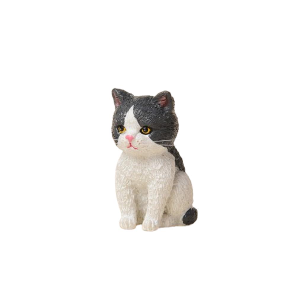 Cartoon Style Cat Statues Figurines Tiger Spot Cat Decoration  Dollhouse Model