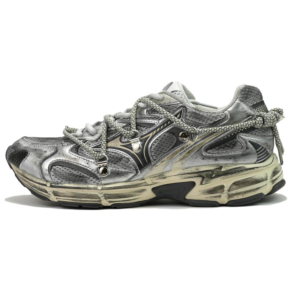 Mizuno Speed 2K Slijtvast Lage top Casual Sprint Stadsverkeer Hardloopschoenen Unisex Zilver Grijs D1GH222917(Team695-2)