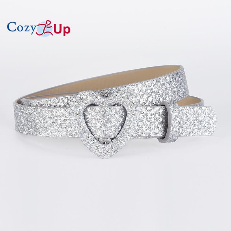 Love Buckle PU Pin Buckle Thin Waist Belt Casual Decoration with The Same Style of Children's Belt for Men and Women