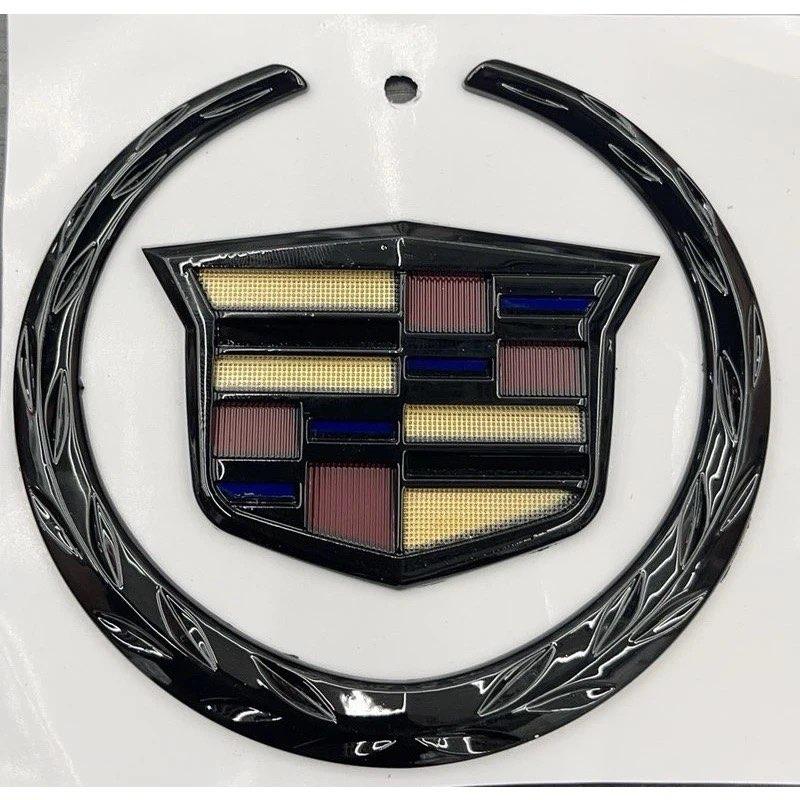 Car Rear Trunk Boot Front Head Grille Badge ABS Plastic Chrome 3D Logo Emblem for Cadillac SRX ATS XTS Auto Sticker Accessories