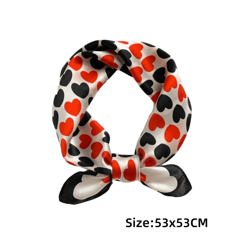 Fashion 45x45CM Silk Scarf Headscarf/hair Wrap Geometric Pattern Neckerchief Printed Minimalist Square Scarf Women Headwear